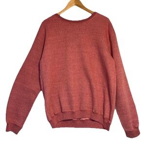 Vintage Pacific & Co‎ Coral Pink Solid Crew Neck Sweatshirt Cottagecore Grunge L